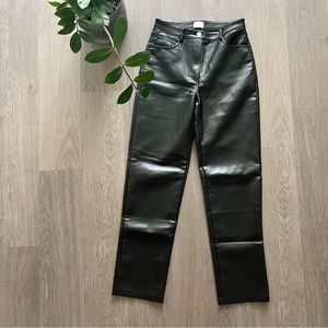 Wilfred Black “Melina” High Rise Vegan Leather Pants